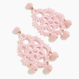 J Crew bead and embroidery earrings